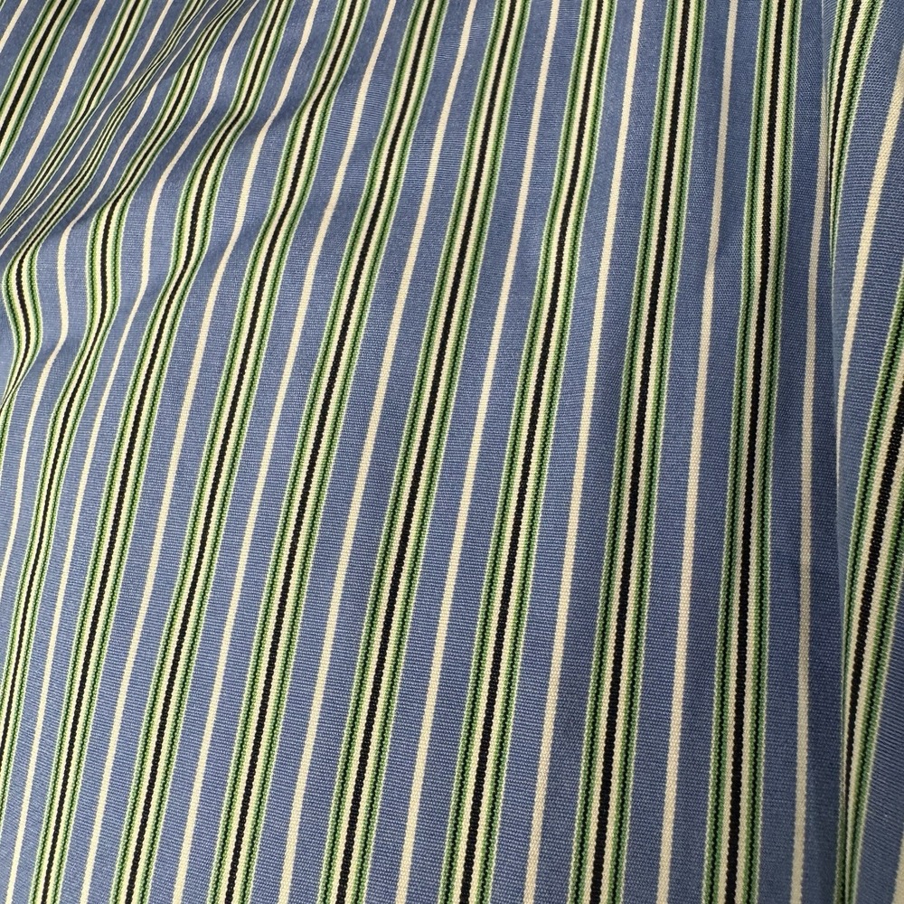 Polo Ralph Lauren Yarmouth Button Down Oxford in Green Yellow Blue Stripe 17 1/2 - Picture 7 of 7